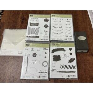 RETIRED Stampin Up Popcorn Box Thinlits Dies Sizzix  Bigshot 141473 Plus More!